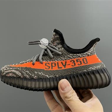 Adidas 椰子350V2真爆鞋帶扣兒童一腳蹬運動鞋