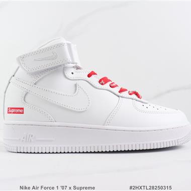 Nike Air Force 1 ′07 x Supreme 潮牌聯名款 空軍一號高幫板鞋