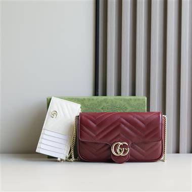 GUCCI   2025新款女生時尚包包 尺寸：21*12*5CM