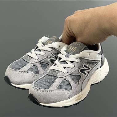 NewBalance NB878豬八皮松緊帶復古兒童運動鞋