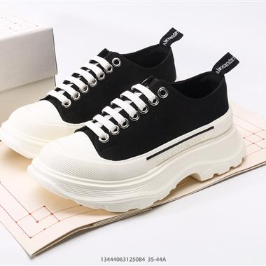 Alexander McQueen Oversized Sneakers 低幫時裝厚底休閑運動小白板鞋
