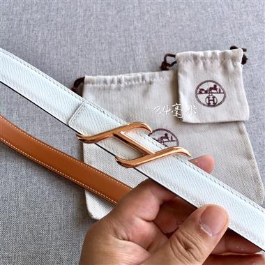 HERMES   2025新款時尚皮帶  2.4CM