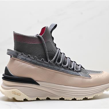 MONCLER  高筒鞋飛織網面拼接牛皮舒適套筒歐美時尚休閑厚底鞋