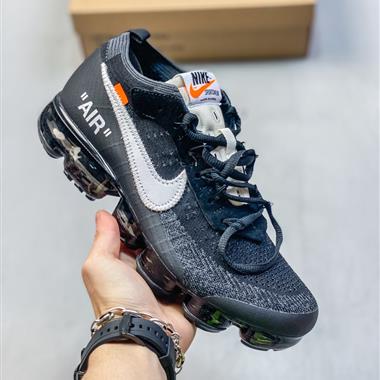 Off-White x Nike Air Vapormax Flyknit 2.0BlackWhite二代全掌大氣墊系列飛織低幫百搭休閑運動慢跑鞋