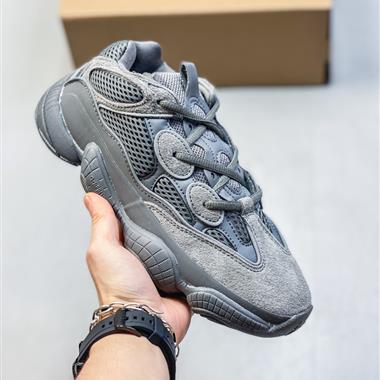 Adidas originals Yeezy 500  Supermoon Yellow 翻毛皮織物 潮流復古 低幫 老爹鞋 