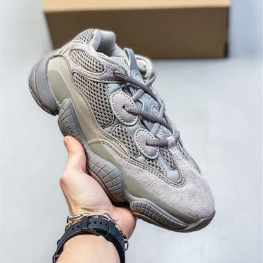 Adidas originals Yeezy 500  Supermoon Yellow 翻毛皮織物 潮流復古 低幫 老爹鞋 