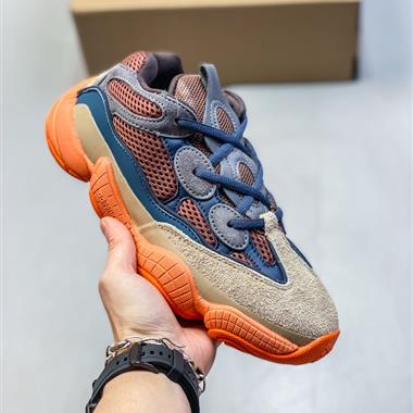 Adidas originals Yeezy 500  Supermoon Yellow 翻毛皮織物 潮流復古 低幫 老爹鞋 