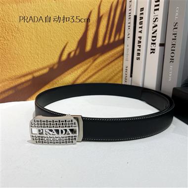 PRADA   2025新款時尚皮帶  3.5CM