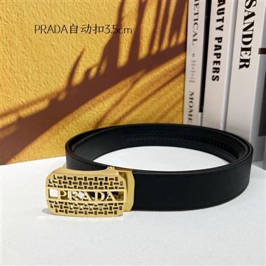 PRADA   2025新款時尚皮帶  3.5CM