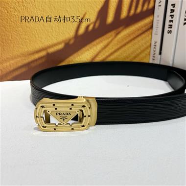 PRADA   2025新款時尚皮帶  3.5CM