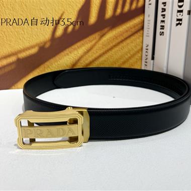 PRADA   2025新款時尚皮帶  3.5CM