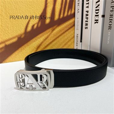 PRADA   2025新款時尚皮帶  3.5CM