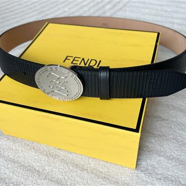 FENDI   2025新款時尚皮帶  3.4CM