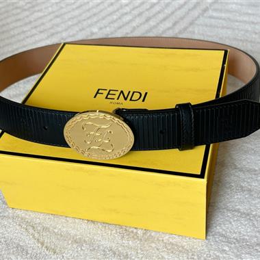 FENDI   2025新款時尚皮帶  3.4CM
