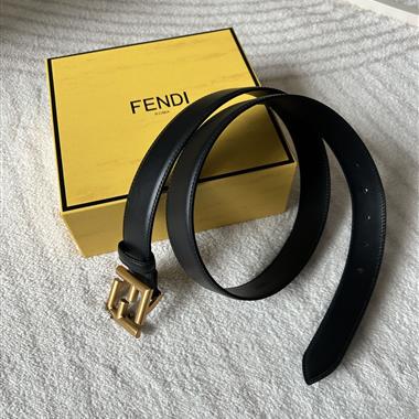 FENDI   2025新款時尚皮帶  3.4CM