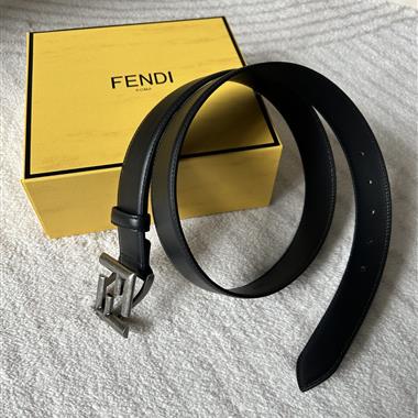 FENDI   2025新款時尚皮帶  3.4CM