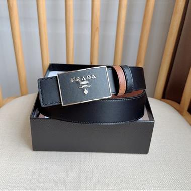 PRADA   2025新款時尚皮帶  3.5CM