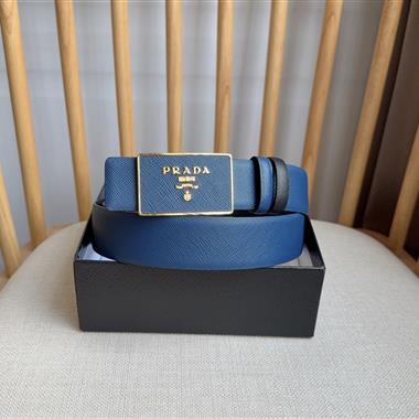 PRADA   2025新款時尚皮帶  3.5CM