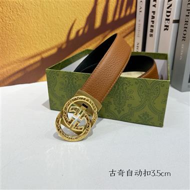 GUCCI   2025新款時尚皮帶  3.5CM
