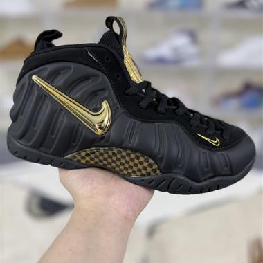 Nike Foamposite Pro black metallic gold 