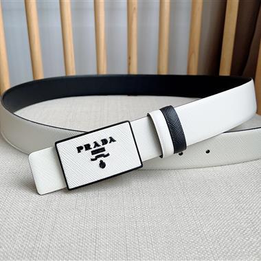 PRADA   2025新款時尚皮帶  3.5CM