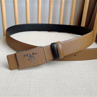 PRADA   2025新款時尚皮帶  3.5CM