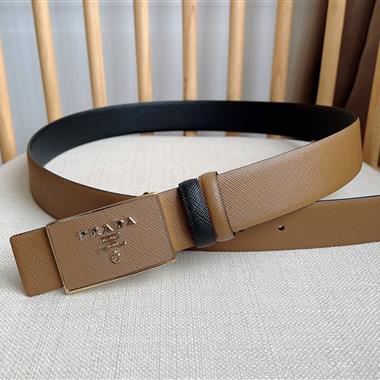 PRADA   2025新款時尚皮帶  3.5CM