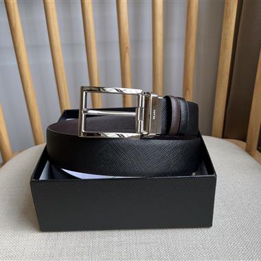 PRADA   2025新款時尚皮帶  3.5CM