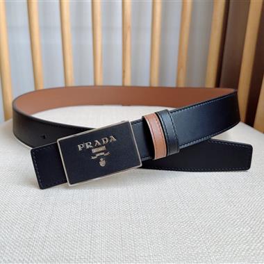 PRADA   2025新款時尚皮帶  3.5CM