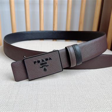 PRADA   2025新款時尚皮帶  3.5CM