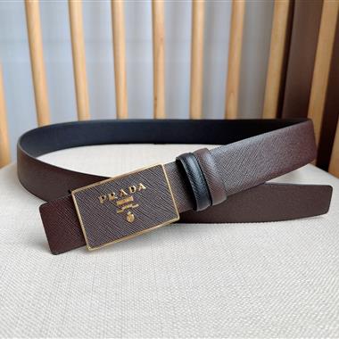 PRADA   2025新款時尚皮帶  3.5CM