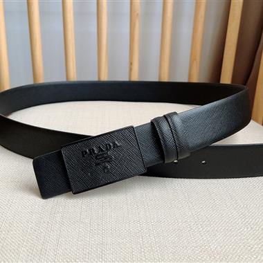 PRADA   2025新款時尚皮帶  3.5CM