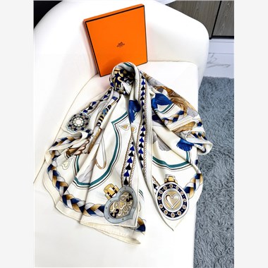 HERMES  2024秋冬新款時尚圍巾 尺寸：140-140