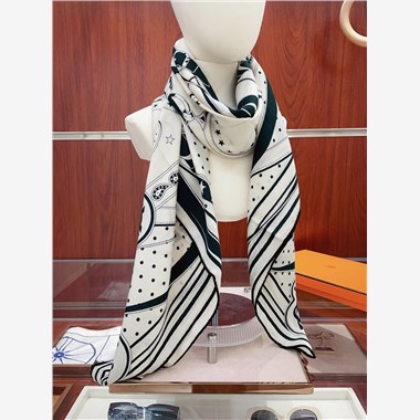 HERMES  2024秋冬新款時尚圍巾 尺寸：140-140