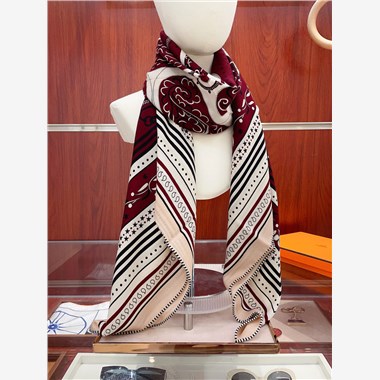 HERMES  2024秋冬新款時尚圍巾 尺寸：140-140