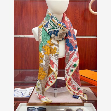 HERMES  2024秋冬新款時尚圍巾 尺寸：140-140