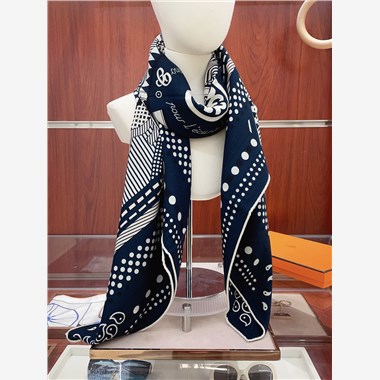 HERMES  2024秋冬新款時尚圍巾 尺寸：140-140