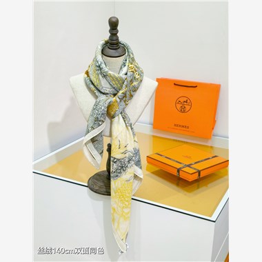 HERMES  2024秋冬新款時尚圍巾 尺寸：140-140