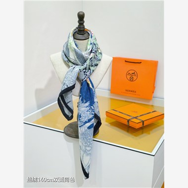 HERMES  2024秋冬新款時尚圍巾 尺寸：140-140