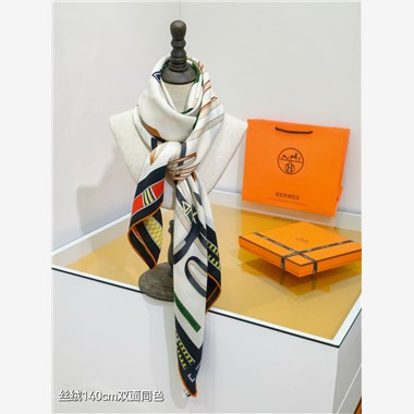HERMES  2024秋冬新款時尚圍巾 尺寸：140-140