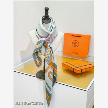 HERMES  2024秋冬新款時尚圍巾 尺寸：140-140