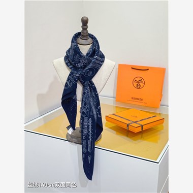 HERMES  2024秋冬新款時尚圍巾 尺寸：140-140