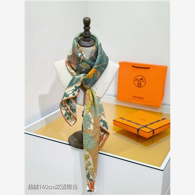 HERMES  2024秋冬新款時尚圍巾 尺寸：140-140