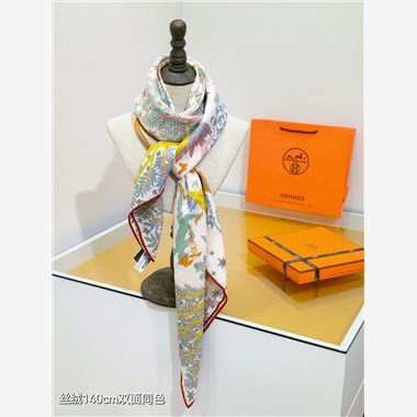 HERMES 2024秋冬新款時尚圍巾 尺寸：140-140