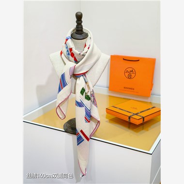 HERMES 2024秋冬新款時尚圍巾 尺寸：140-140