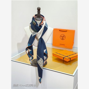 HERMES 2024秋冬新款時尚圍巾 尺寸：140-140