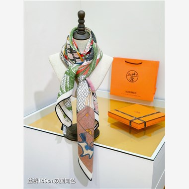 HERMES 2024秋冬新款時尚圍巾 尺寸：140-140