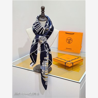 HERMES 2024秋冬新款時尚圍巾 尺寸：140-140