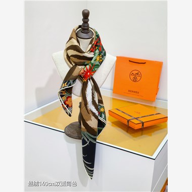 HERMES 2024秋冬新款時尚圍巾 尺寸：140-140