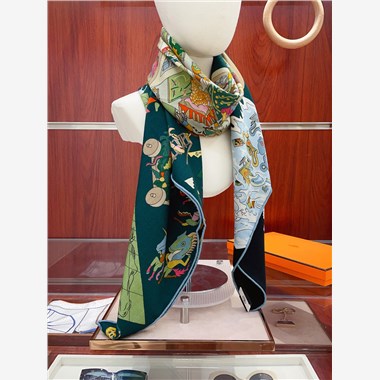 HERMES 2024秋冬新款時尚圍巾 尺寸：140-140